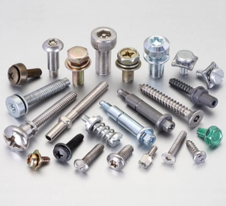 Assortment of special bolts, screws and pins