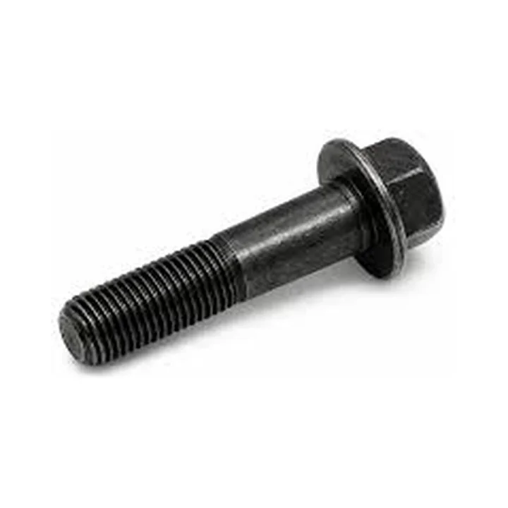 Black hex flange bolt
